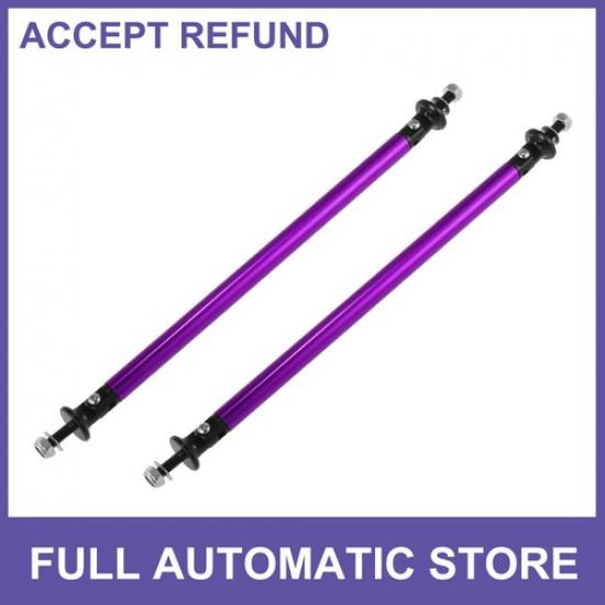 200mm Adjustable Front Bumper Lip Splitter Strut Rod Tie Support Bar Purple