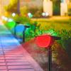 Solar Color Changing Spot Lights Outdoor Waterproof Colored RGB Solar Powered Landscape Lights For Yard Garden Lighting Decor
