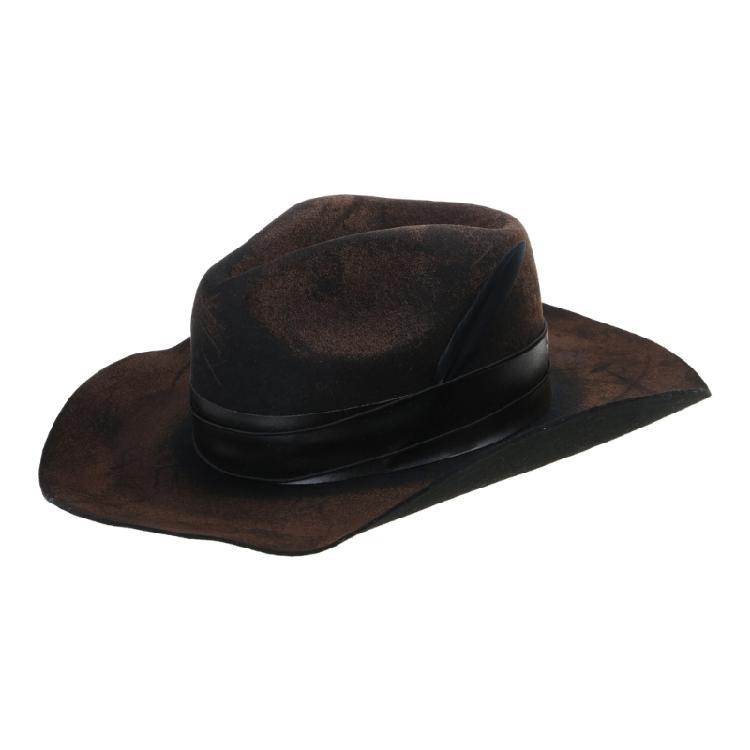 

Wool Hat Cowboy Costume Hat HippiesHat Adult Fedoras Stage Show Party Headpiece 1 чорний