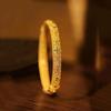 Utsökt Carven-design Antik guldhantverk etnisk stil armband för kvinnor Naturliga Hetian-jadearmband festcharm smycken