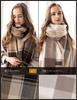Thick Large Lucy Stole for Plus Plaid Solid Cream Loo&c Women, Autumn/Winter, Size, Pattern, Color, Shawl, Throw, Unisex, Men's [Free Size-10 Beige]