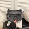 Denim Mobile Phone Bag Women's Shoulder Crossbody Bag Multi-Compartment Small Square Bag