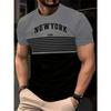 Men Striped T Shirt Tee Shirt Short Sleeve O-Neck TShirt Vintage Casual Large Size T-Shirts Men’s