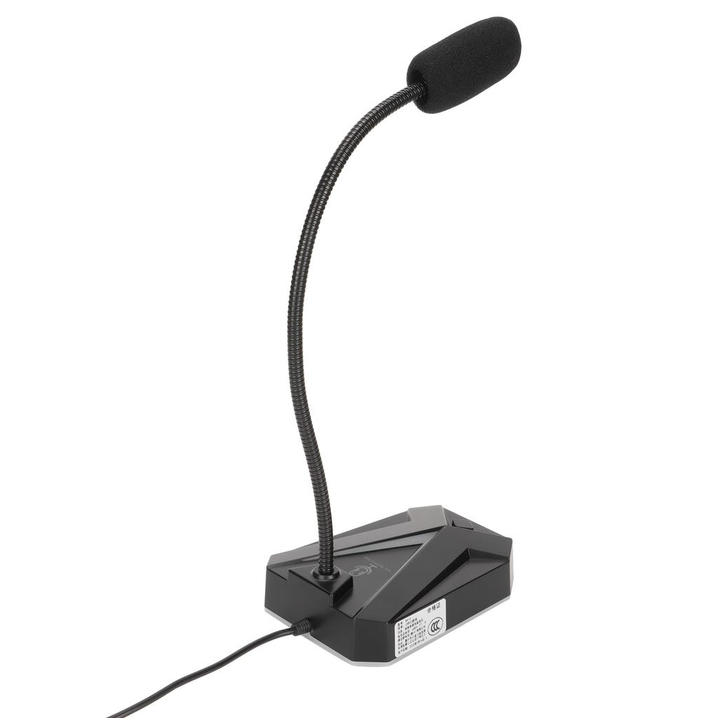 Computer Microphone USB RGB Light Adjustable Gooseneck Noise Reduction 360 Degrees USB Microphone for Gaming Meeting