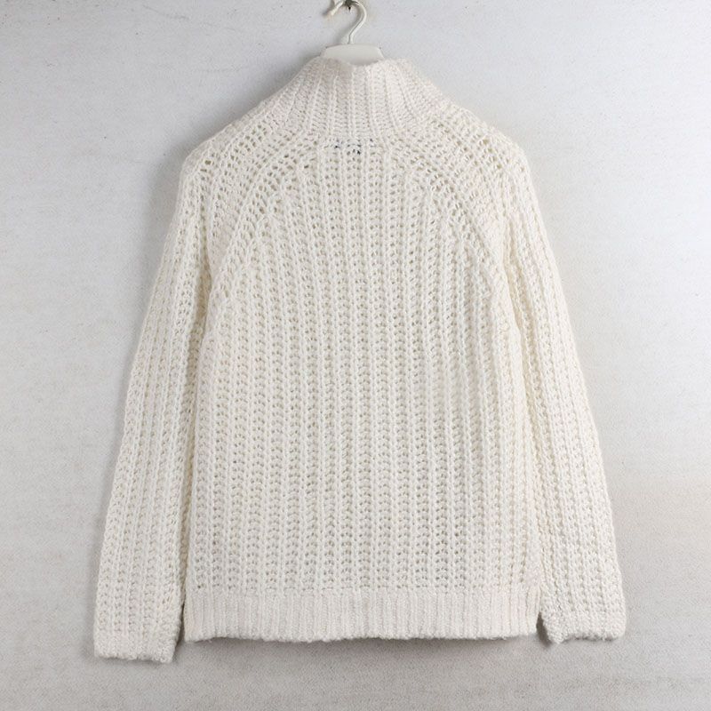Sunshine House Autumn and Winter Export European and American Plus Size Women's Clothes Mid Round Neck Coarse Yarn Knitwear Thick Sweater Outwear