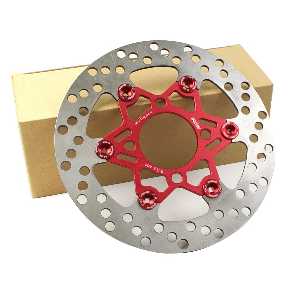 220mm Motorcycle Disc Brake Rotor 4 Holes Floating Disk For Scooter Streetbike Dirtbike Pitbike Grom Kawasaki Disc Brake Pads