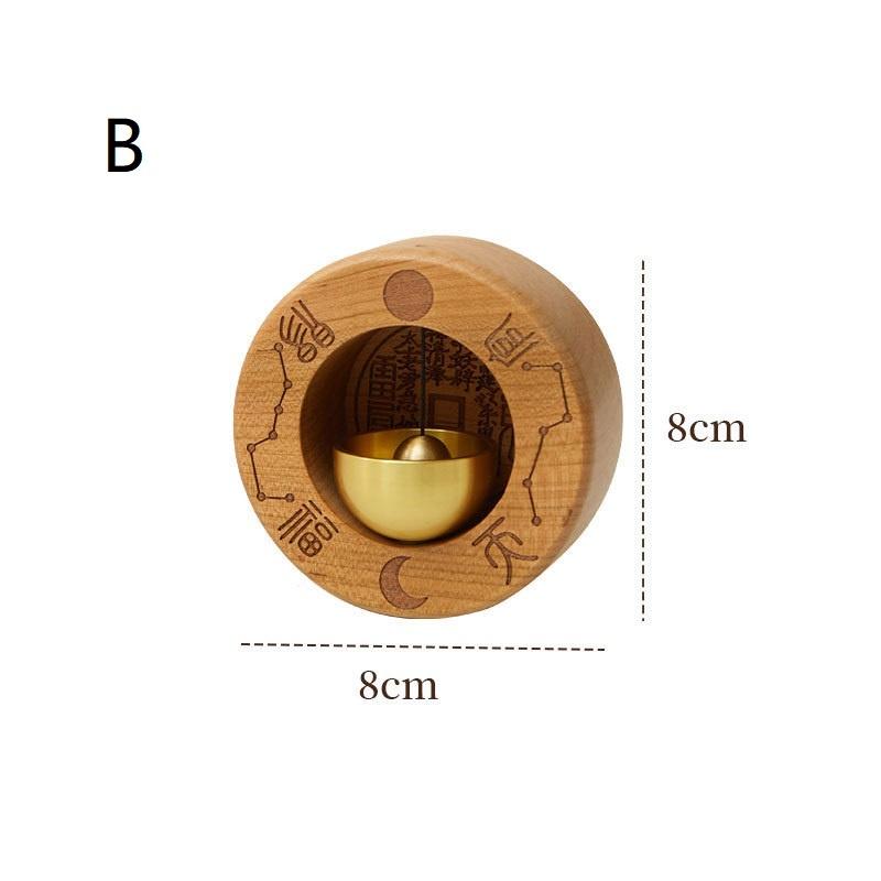 

Wood Brass Wind Chimes Magnetic Doorbell Hanging Decor Loud Door Bell Entering Reminder For Commercial Entry Home Decoration B