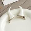 1pair Goth Bull Horn Hairpin Carnivals Hair Clip Halloween Hairpin for Girl