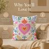 Colorful Decorative Cushion Cover Double-Sided Printed Pillow Cover Hypoallergenic Dust-Mite Proof
