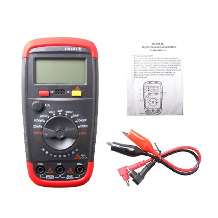 Electronic Capacitance Tester with Backlight LCD Screen ABS Multimeter for Clear Readings In Various Testing Environment