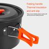 Camping Cookware Kit Foldable Outdoor Cooking Utensils Hard Alumina Save Space Equipment Heat-Resistance For 2-3 People Picnic