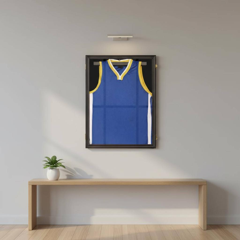 Sports Jersey Display Frame Easy to Hang Jersey Shadow Box Home Decor Dust Protection Dustproof for Collectors, Game Room