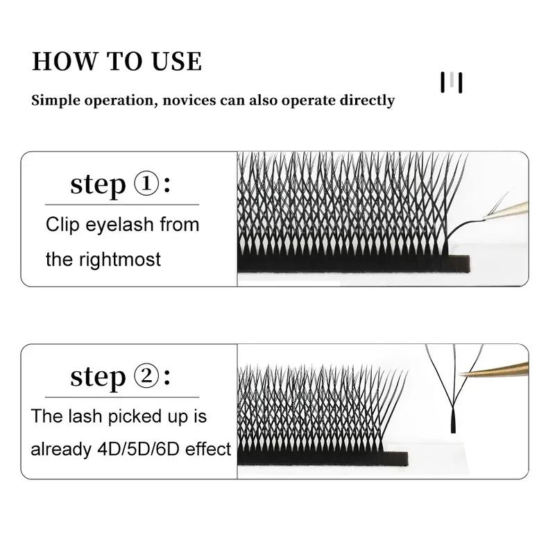 Yelix Cilios 5D W Shape Eyelash Extensions 4D/6D/8D Premade Volume Fans Natural Soft Automatic Flowering Lash Makeup Supplies