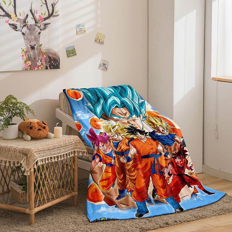 Cartoon Dragon Ball Wukong Series Double-Sided Flannel 3D Digital Printing Blanket Blanket