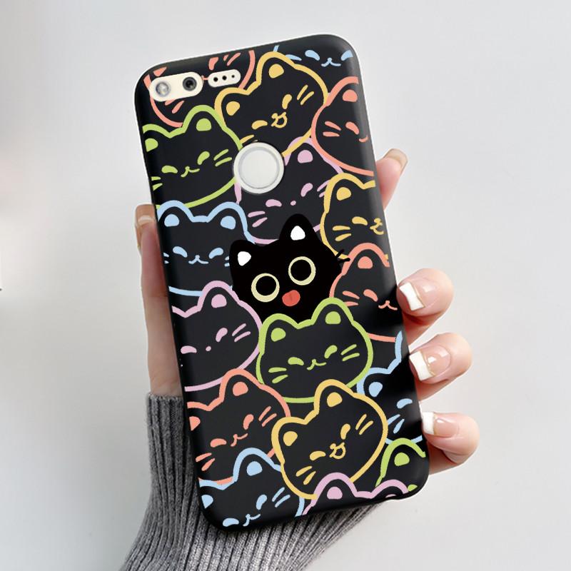 Luxury Cute Love Rabbit Cartoon Funny Case For Google Pixel XL Pixel1 1 XL Black Silicone Soft Phone Case Protective Back Cover