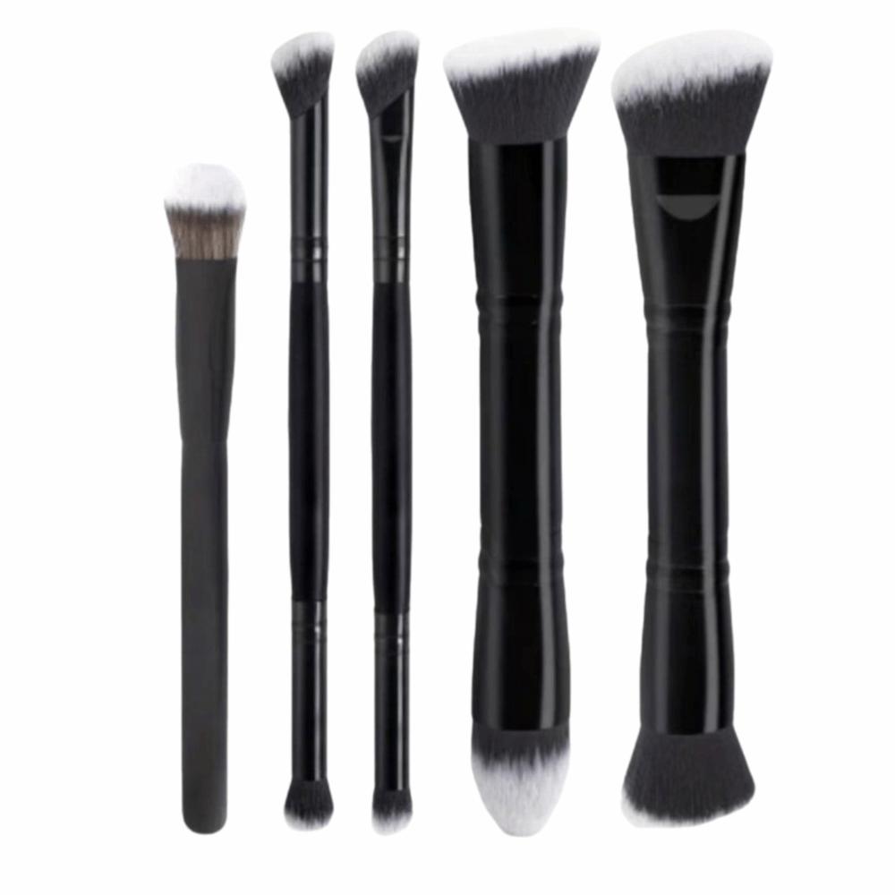 2/4/5Pcs Soft Bristle Dual-ended Makeup Brushes Angled Top Foundation Brush Set  Beauty Application