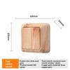 1Pcs Wall Mounted 1 Gang 1 Way Spray Plastic On/Off Wood Eu Standard Button Light Switch Flame Retardant Classic Surface Switch
