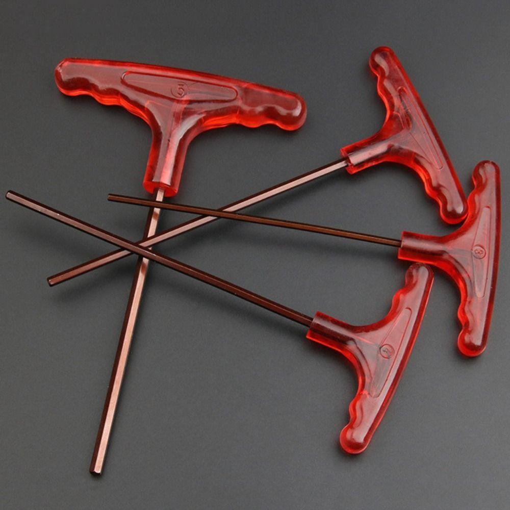 

2Pcs Extension Rod T-type Hexagon Wrench S2 Alloy Steel Screwdriver Portable Hex Socket Wrench H3.0