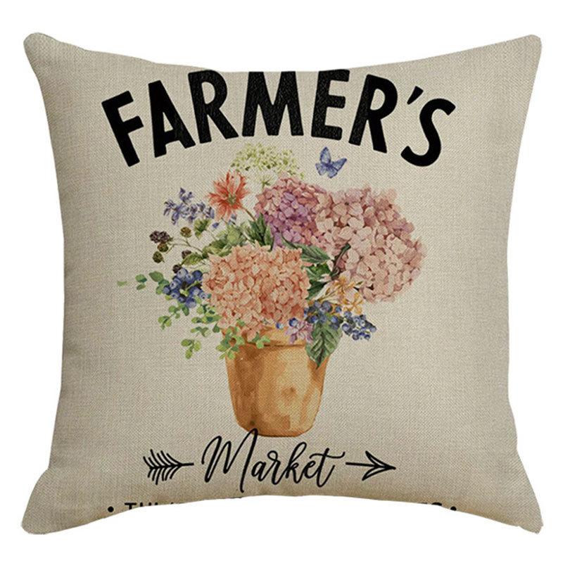 Spring Pillow Case Sofa Waist Pillow Case Garland Truck Light Luxury Home Office Pillow Pillow Case