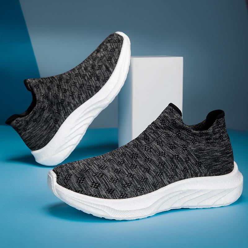 

Couple sports shoes large size hollow lightweight fly-woven shoes lazy one pedal casual mesh shoes breathable shoes 45