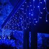 Colorful LED Icicle Curtain String Lights for Outdoor Weddings and Festivals