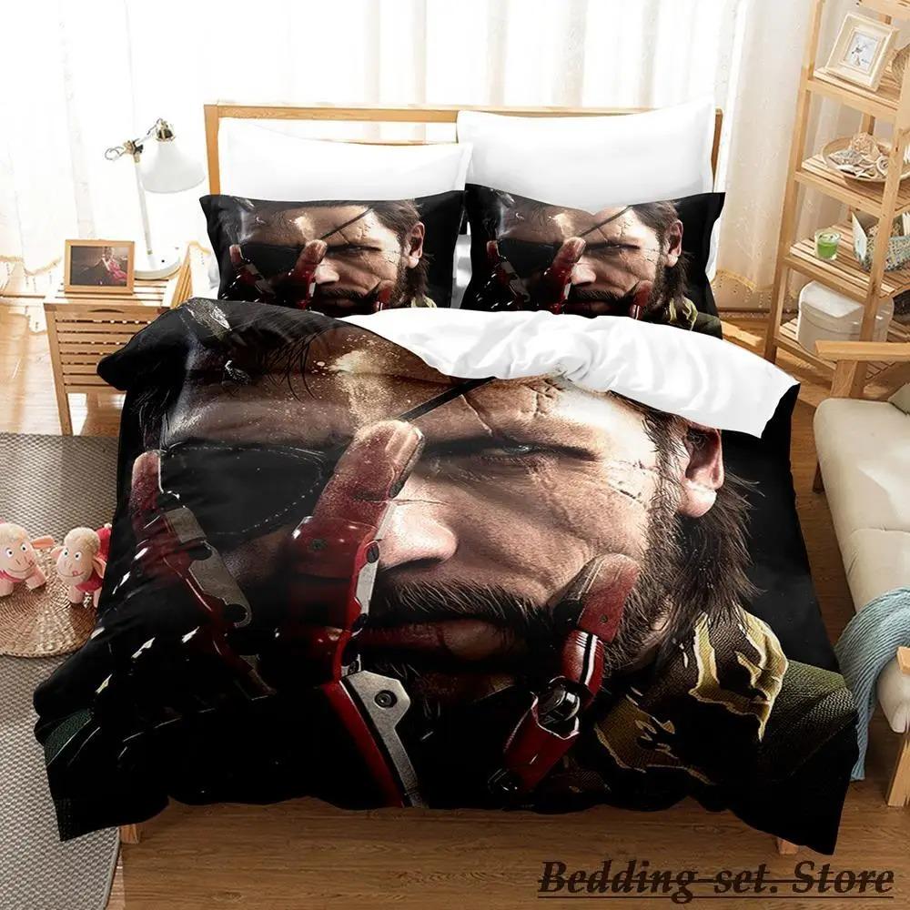 Gioco Metal Gear Solid Solid Snake Set Biancheria da Letto Singolo Piazza e Mezza Matrimoniale Queen King Size Set Letto Adulto Bambino Camera da Letto Set Copripiumino Anime