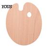 Fine Art Mixing Board Wooden Paint Palette with Thumb Hole for Oil, Acrylic, Durable Artist Tray Watercolor Painting, Oval-Shaped Wood Artists
