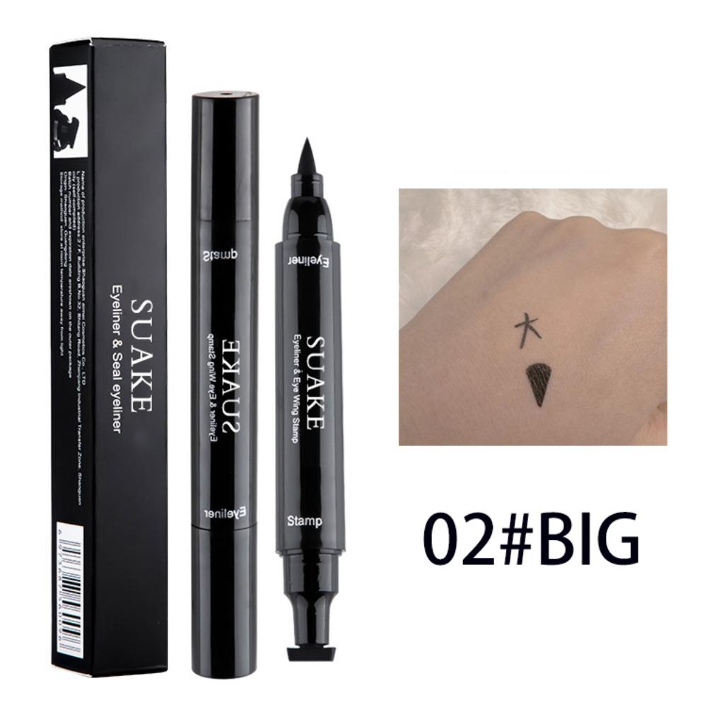Schwarzer Eyeliner Stempel Dreieck Doppelseitiger Flüssiger Eyeliner Wasserdicht Schweißfest Schnell Trocknender Eyeliner Make-up Stempel Werkzeug Kosmetik