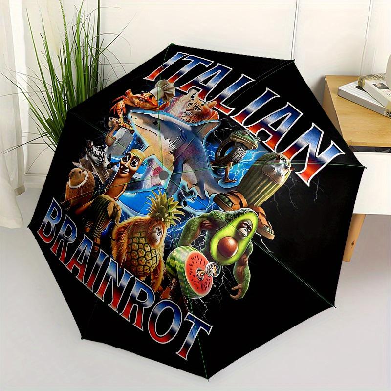 

1pc Italian Brot Band Logo Umbrella with Plastic Handle,Suitable for All Seasons Home Travel Outdoor UmbrellaM1078