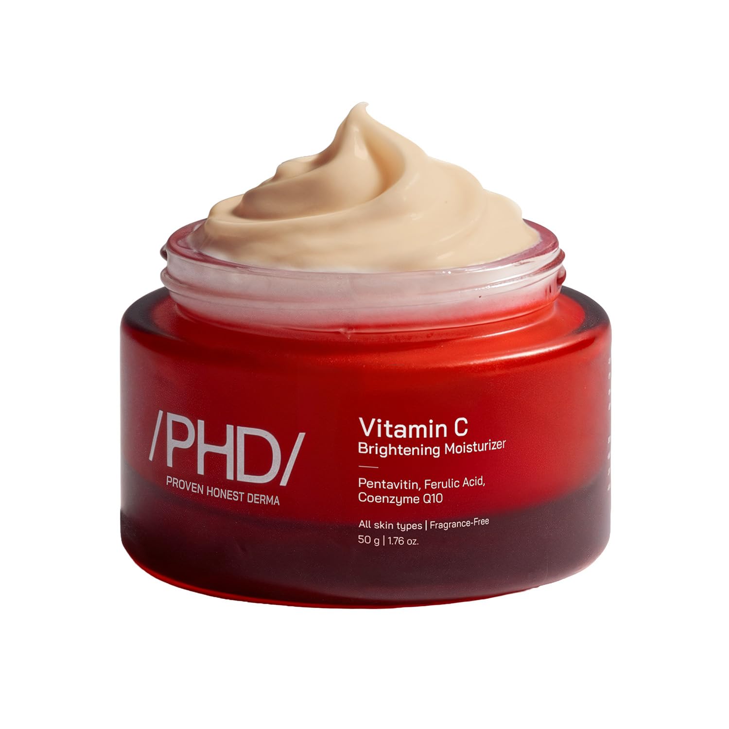PHD/Vitamin C Brightening Moisturizer | Vitamin C Cream for Face & Glowing Skin | Brightening Moisturizer with Pentavitin, Ferulic Acid & CoQ10 |
