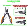 Anti-slip Fish Pliers Non-Slip Handle High-strength Fishing Tied Hooks Pliers Multifunctional Stainless Steel Luya Pliers
