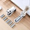 Cute Panda Cartoon Stapler Mini Portable Small Binding Machine Office Desk Supplies Student Adorable Stationery Stapling Tool