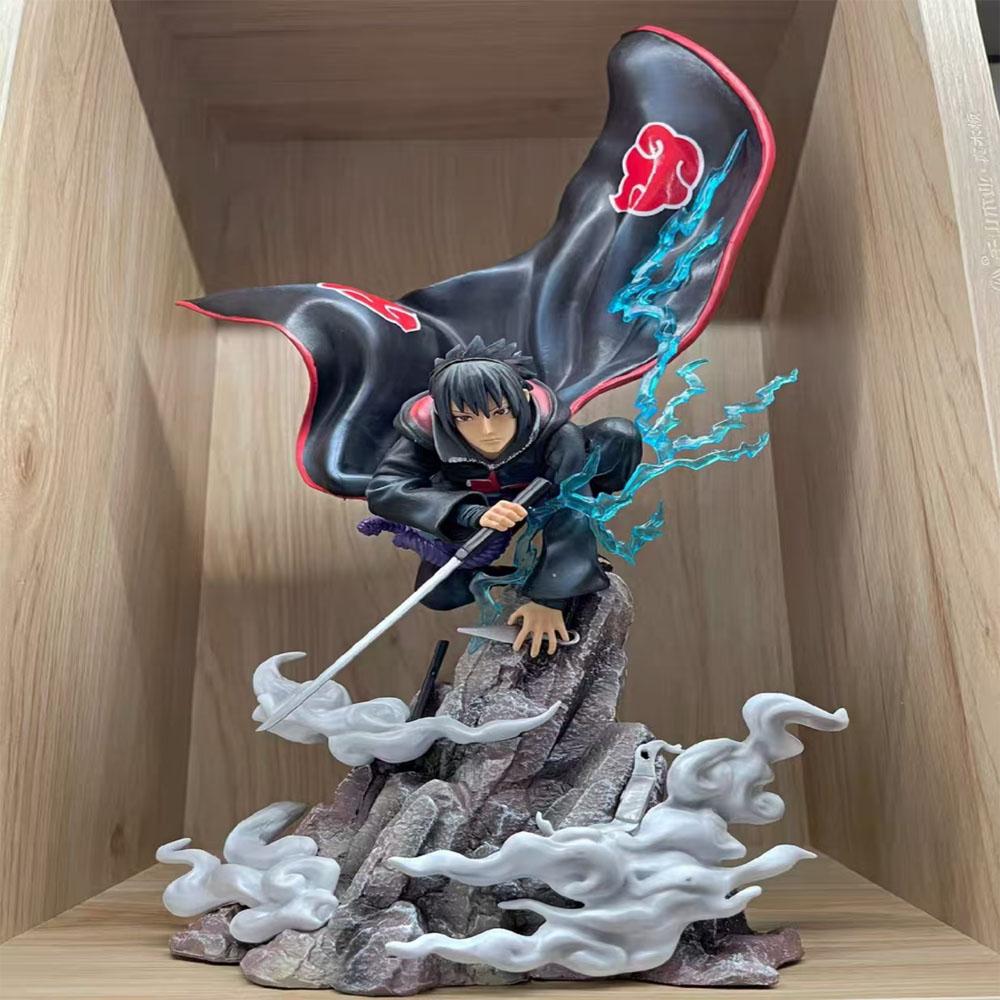 

43cm Naruto Anime Figure Akatsuki Sasuke Uchiha Gk Battle Scene Action Figure Model Statues Collections Toys Decoration Gifts