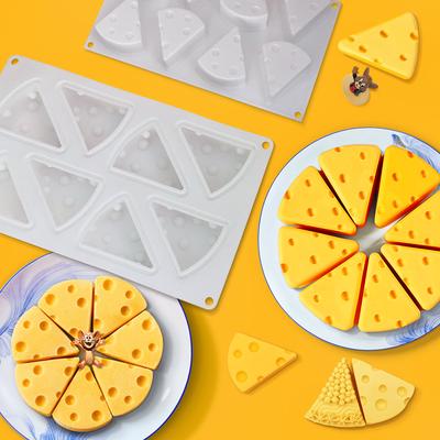 8 Even  Cheese Mousse Cake Silicone Mold Handmade Soap Candle Ice Cream Jelly Abrasive