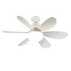 Flower-Shaped Silent LED Ceiling Fan with E27 Screw-in, Large Air Volume, Detachable Six-Blade Design