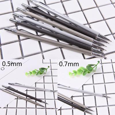 0.5/0.7Mm Metal Mechanical Automatic Pencil For School Writing Drawing Supplie
