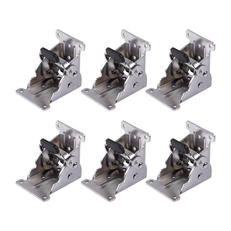 Strong Foldable Table Hinge with Safety Lock Mechanism Rusts Proof Designs Hinges for Indoor Outdoor Furniture Assembly