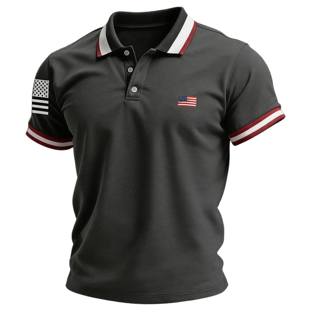 Men's Summer Print Short Sleeve Lapel Shirt Men's Casual Fashion Shirt