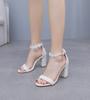 Crystal Queen Wedding Shoes Bride Elegant White Lace Flower Pearl Design High Heels Female Pumps Summer Women Sandals