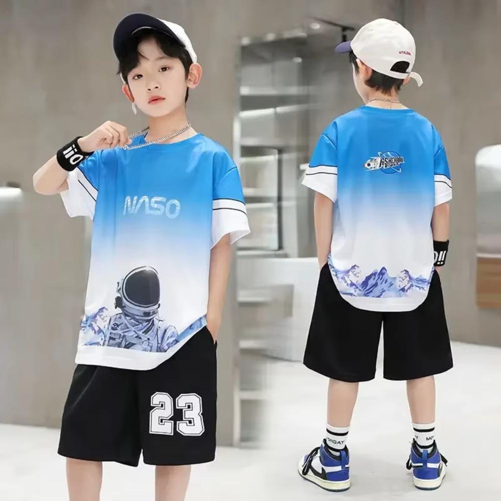 Boys' summer quick drying basketball set, sports short sleeved set