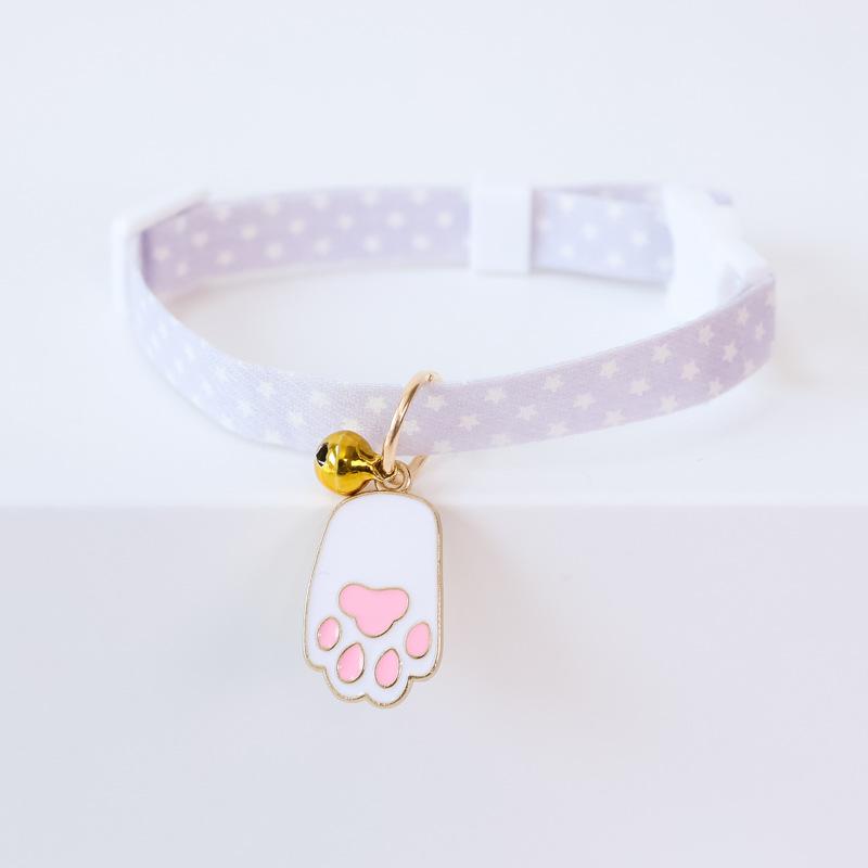 Ins fresh style Cat Collar Safety Breakaway Small Dog Tie Adjustable Necklace Strap for Puppy Kittens pet cats neck with bell