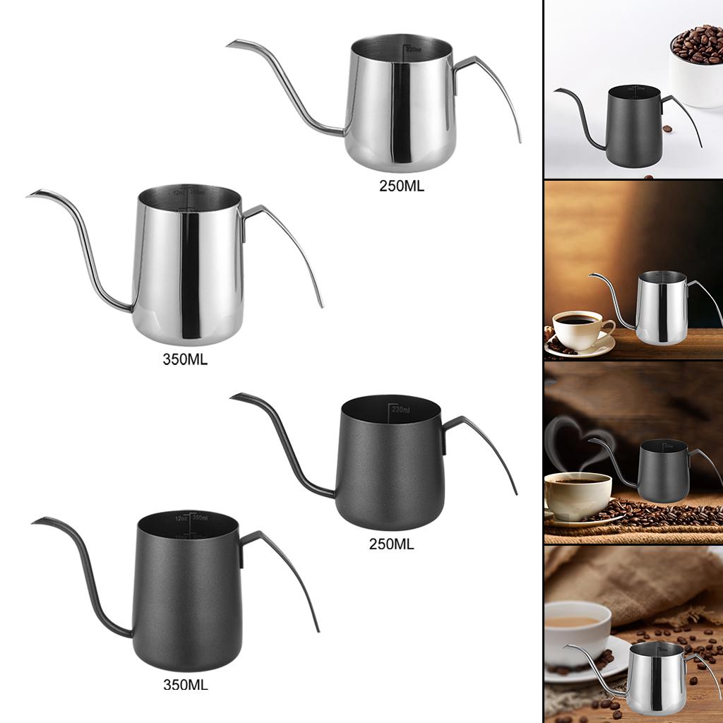 Food Grade Stainless Steel Coffee Kettle Drip Pot Gooseneck Coffee Dripper Tea Pot with Scale for Coffee Lover