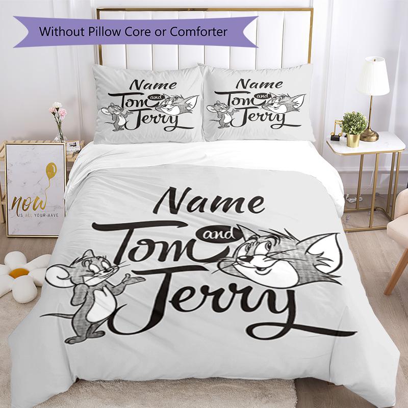 Warner (7) Customize Your Name Bedding Set Breathable Duvet Cover with Pillowcases Home Decoration Birthday Gift
