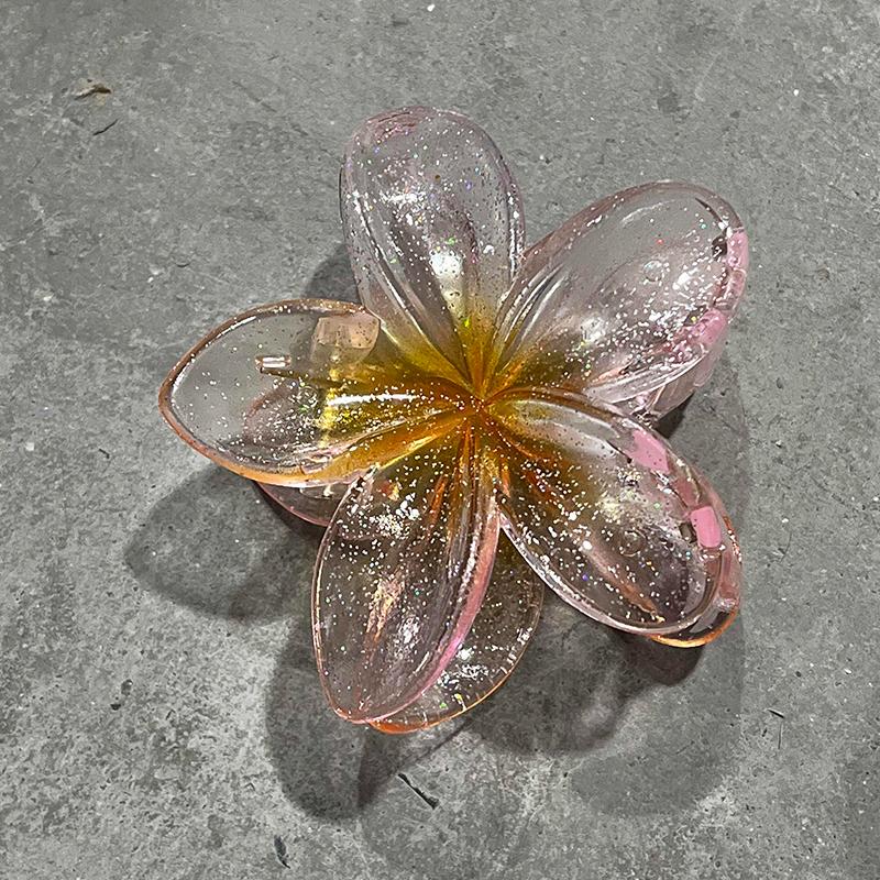 Hair Flower Clip Clips Hawaiian Plumeria Beach Flowers Claw Barrettes Accessories Barrette Kids Colorful Women Hair Claw