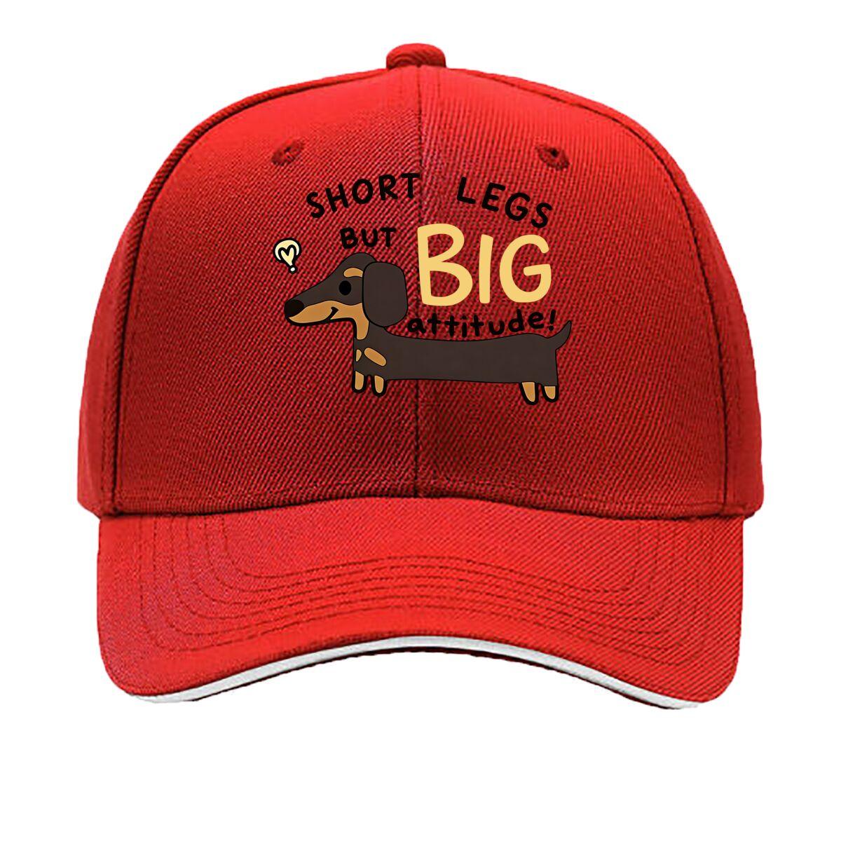 Black Cartoon Dog Print Cap Unisex Retro Soft Brim Baseball Hat Outdoor Casual Visor Sandwich Baseball Cap One Size