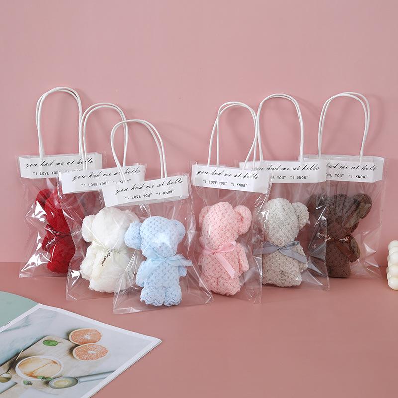 

Подарочная коробка с полотенцем из кораллового флиса в виде плюшевого мишки для свадеб и промоакций 35*75 cm