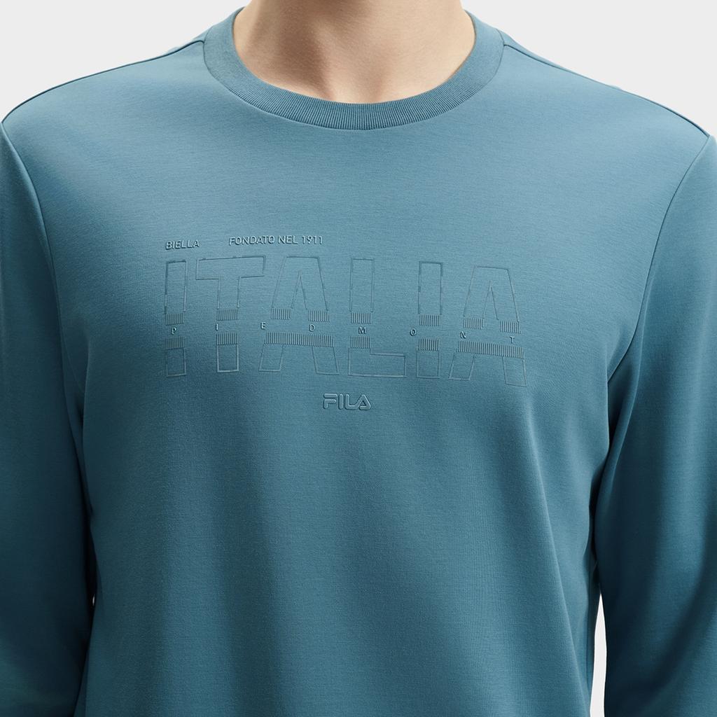 New FILA Sweatshirt Men's Avoid Blue F11M432207FDB
