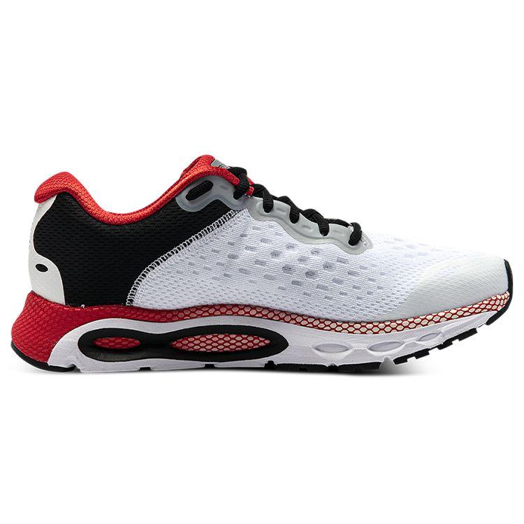 Under Armour Hovr Infinite 3 Comfortable Stylish Fabric Low-Top Training Running Shoes Men Sneaker White Black Red 3025201-100