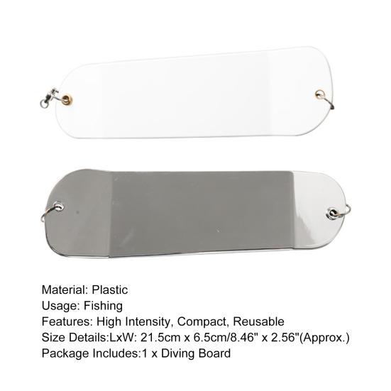 Bait Diving Board Flasher with Swivel Accessories Professional Fishing Tackle Plastic Bait Diver