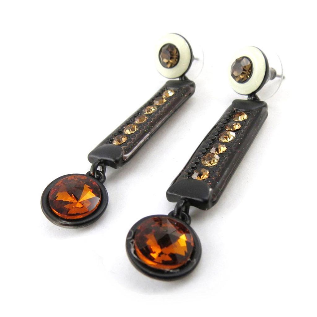 Les Trésors De Lily [J2793] - Boucles créateur 'Mélusine' ambre